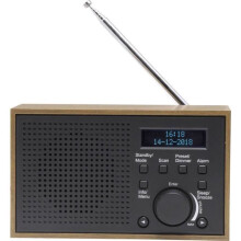 Radio-weker - DENVER - DAB-46 - Alarmfunctie - Donkergrijze kleur - Verlicht scherm