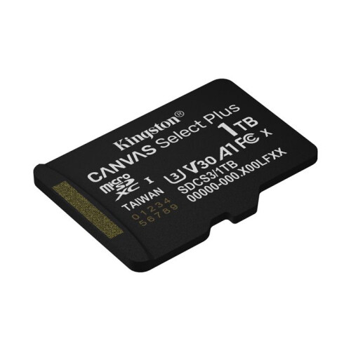 Kingston Tarjeta microSDXC - KINGSTON - Canvas Select Plus - 1 To - Negro - Interfaz microSDXC 1