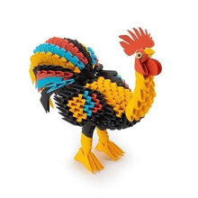 3D origami - Kukko - Monivärinen - Esivalmistetut paperimoduulit - 3D taittelun ilo