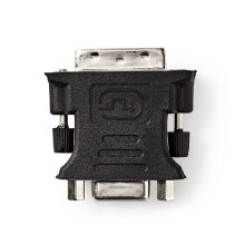 DVI Adapter | DVI-I 24+5-Pin Stecker | VGA Buchse 15p | Vernickelt | Gerade | PVC | Schwarz | Box