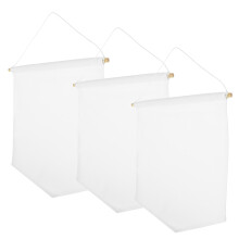 3St Witte Canvas Wandvlag Houtstof Stijlvolle Decoratie
