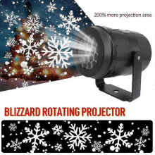 (UK Plug) Warm Snow Light Christmas Outdoor Waterproof Led Mobile Laser Projection Light
