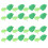50pcs Green Leaf Push Pins for Cork Board Map Memo Notes 10