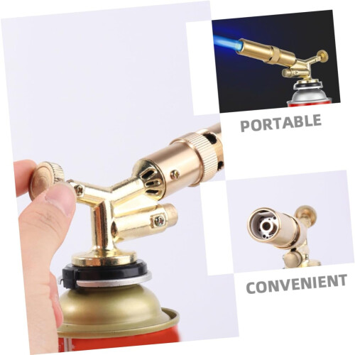 Portable Torch Ignition Adjustable Flame Butane Compatible Camping Torch Head For BBQ Grilling 1