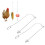 2PCS Haustier Huhn Edelstahl Obst Gemüse Mais 9