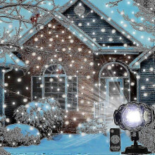 (Au Plug) Christmas Snow Laser Light for Patio and Stage Decoration