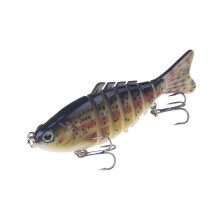 Multi Jointed Swimbait Lure 10cm 7 Segment Artificial Bait With Treble Hook Swimming Lure Tackle