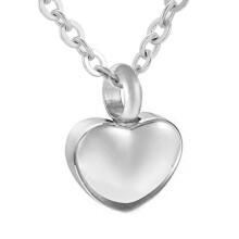 Heart Shaped Memorial Urns Necklace Stainless Steel Cremation Pendant For Human And Pet Ashes Urn Jewelry