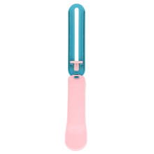 Cat Wet Treats Squeeze Spoon Cat Snack Dispenser Pet Feeding Tool Pink Spoon With Blue Handle