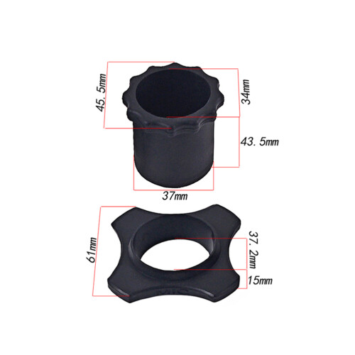 estojo silicone antiderrapante para microfone 2 un com anel preto 2
