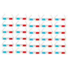 30 stuks 3D Kartonnen Bril Universele Anaglyph Bril voor Film en Video