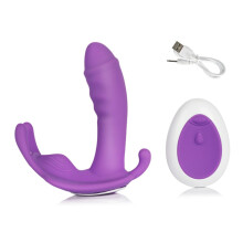 Anal Plug Vibrating Panties Dildo G-Spot Heating Butterfly Vibrator Remote Control For Women