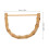 2 unidades de cabos em bambu DIY para bolsa, tipo D, 12 cm, beige 2