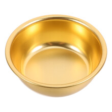Round Golden Aluminum Dipping Bowls Small Metal Sauce Plates