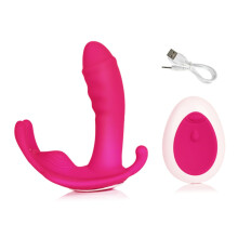 Anal Plug Vibrating Panties Dildo Sex Toy For Women G-Spot Heating Remote-Control Vibrator Butterfly Vibrator Masturbator