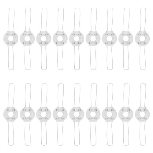 20Pcs White Iron 2-Fork Lampshade Spring Buckles Durable Lamp Fixators 1