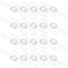 20Pcs White Iron 2-Fork Lampshade Spring Buckles Durable Lamp Fixators