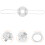 20Pcs White Iron 2-Fork Lampshade Spring Buckles Durable Lamp Fixators 3