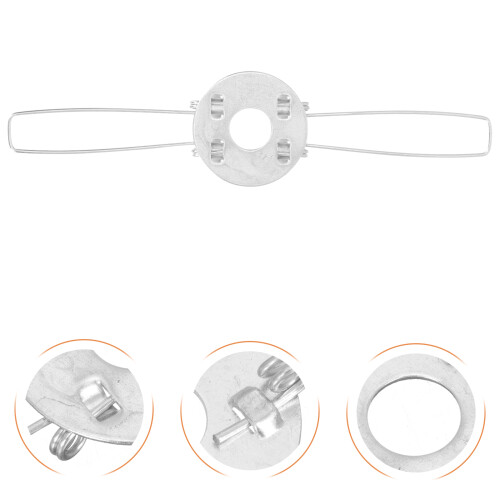 20Pcs White Iron 2-Fork Lampshade Spring Buckles Durable Lamp Fixators 2