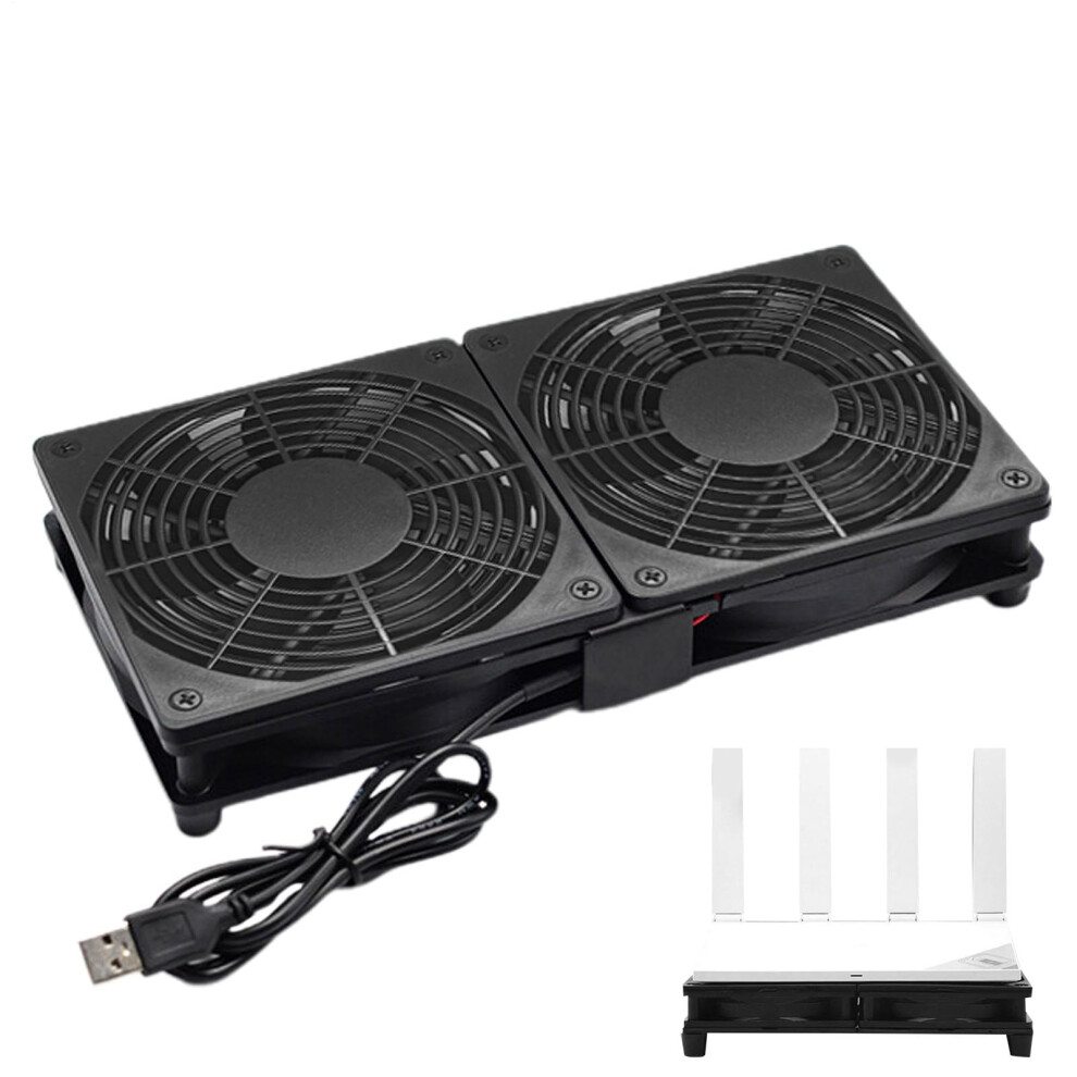 Fan For Router Cooling Usb Powered Router Fan High Airflow Case Cooler Compact Computer Blower Efficient Coolings 9393856777907