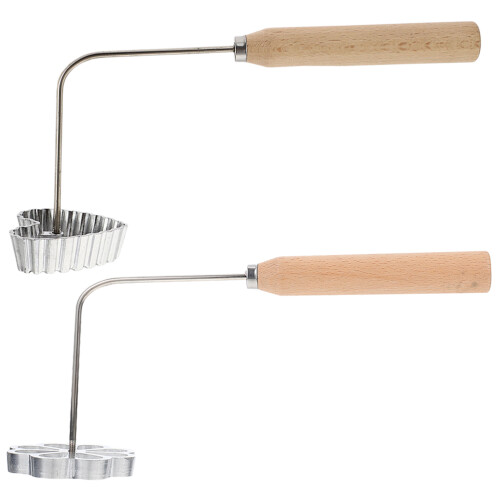 2Pcs Sturdy Khaki Kitchen Gadget Fried Snack Molds for Daily Use 1