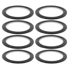 8 stück kunststoff klebeband tafel-gitterband schwarz selbstklebend