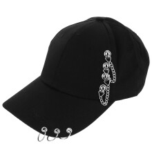 1St Sommerbaseballkappe Mit Schirm, Verstellbar (Schwarz, 55-59 Cm)