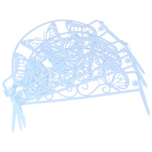 4St Skyblue Plastic Tuinafsluiting Decoratieve Tuingrens Voor Buiten