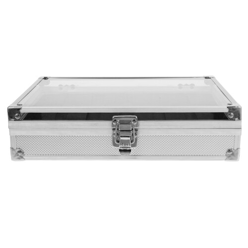 aluminium uhrbox mit 12 fächern samtinnenfutter für schmuck 2