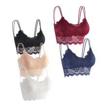 5 stück damen spitzen bh v-ausschnitt gepolstert