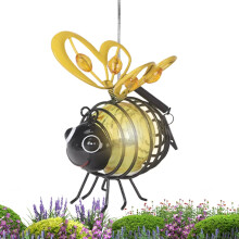 Solar Bee Lights Outdoor Animal Solar Garden Lights Weatherproof Metal LED Outdoor Lighting For Backyard Yellow