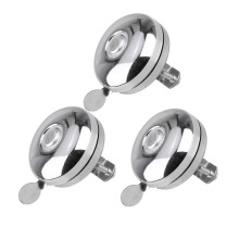 3-teiliges Fahrradzubehör: Metallklingel, Lenkerhorn, Warnklingel silber
