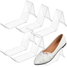 6er set durchsichtige acryl schuhdisplayständer für sandalen
