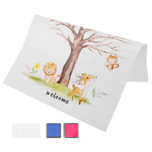 Partydekoration Baby Dusche Fingerabdruck Baum Gästebuch