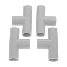 4St Lichtgrijze Pe PVC Koppeling T- Rekken En Babyhek