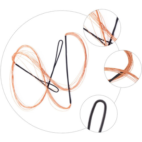 Bowstring 3-Piece Strand Recurve Bowstring For Hunting Long Length Durable Material Stable Performance 1