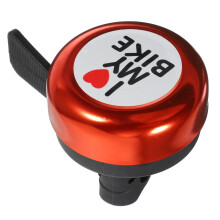 ringglocke 22 mm lenkerrohr rot i love my bike soundhorn warnring