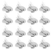 50 unidades bases para broches manualidades, cierres metal, diy