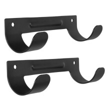 Ironing Board Wall Mount Holder 2-Pack Black 15.5 X 4.5 X 3.5 Cm For Ironing Boards Hotel Use