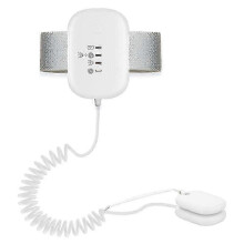 (Magnetic, White) USB Rechargeable Bed Wetting Alarm for Boys & Girls, Loud Sound & Strong Vibration, Potty Training