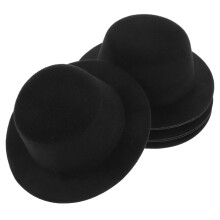 6 sombreros pequeños de ala ancha en fieltro para manualidades y muñecos