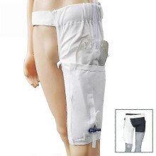 (XL, WHITE) Washable and Durable Foley Leg Bag Sleeve with Waist Belt for Incontinence Urine Bag