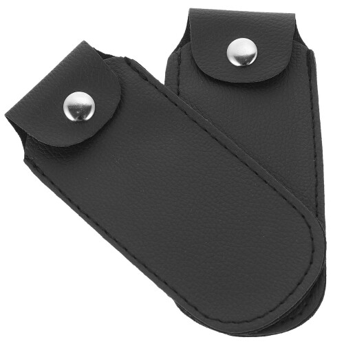 2 fundas protectoras de imitación cuero para armónica con soporte