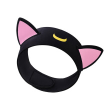 Adjustable Hair Protections Band Cats Ear 3mm Neoprene Diving Headband Keep Water Out Black