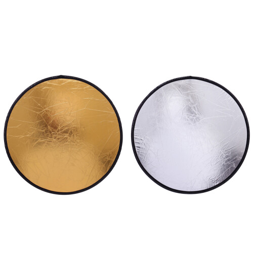 2pcs 2-in-1 Gold Silver Photography Reflector Disc 1