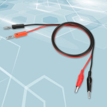 Set aus 2 Bananen-zu-Krokodilkabeln 30V 5A 80cm für Elektronik