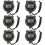 6-Pack Multi-Function Electronic Digital Sport Stopwatch Timer With Large Display Date Time Alarm Black Coaches Referees 1