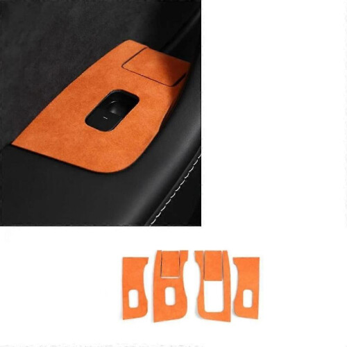 For Model 3 Model Y 2019-2023 Car Window Lifter Switch Control Panel Button Decor Sticker Interior Lhd Black 2