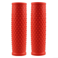 Electric Scooter Handlebar Grips For M365 Pro, 120x35mm, Non-Slip Rubber Grip Cover, Shock Absorption, Black/Red