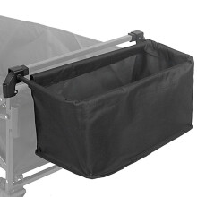 Wagon Tail Storage Bag 17.7 x 7.9 x 7.9 Inch Tear-Resistant Outdoor Cart Pocket With Hooks Black Cloth Stroller